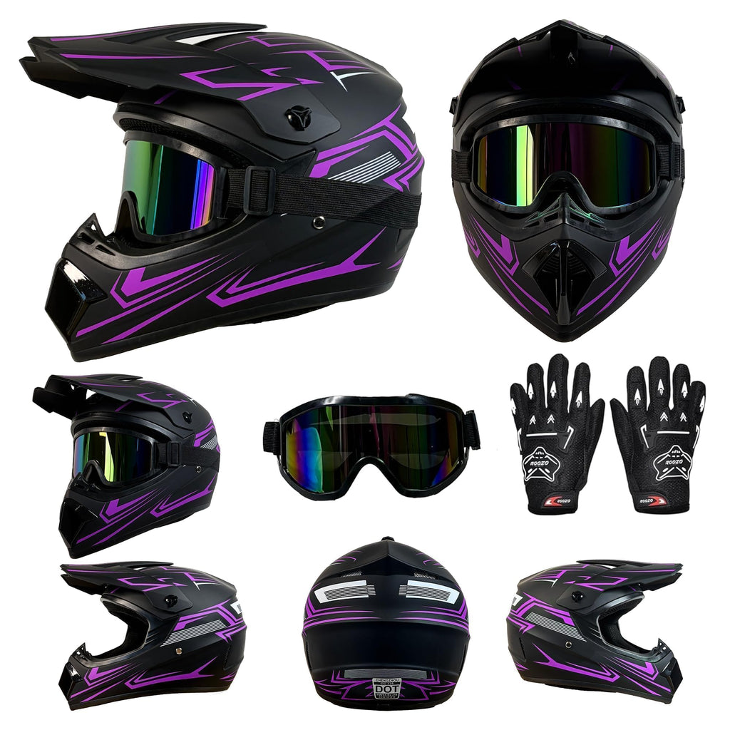 DOT Certified Kids Youth Full Face Motorcycle Helmet Z781