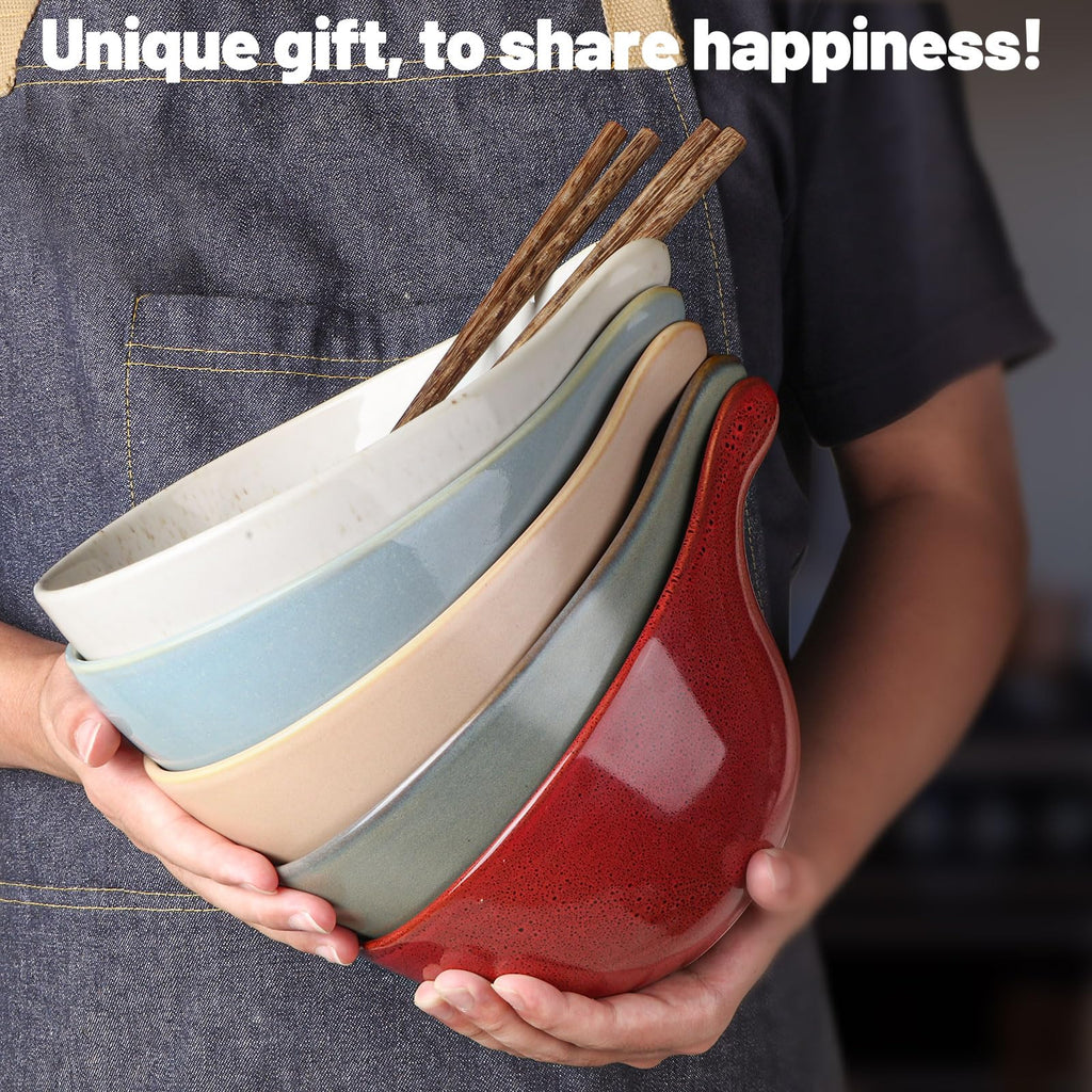 42oz Ceramic Ramen Bowl Set of 4 Y743081
