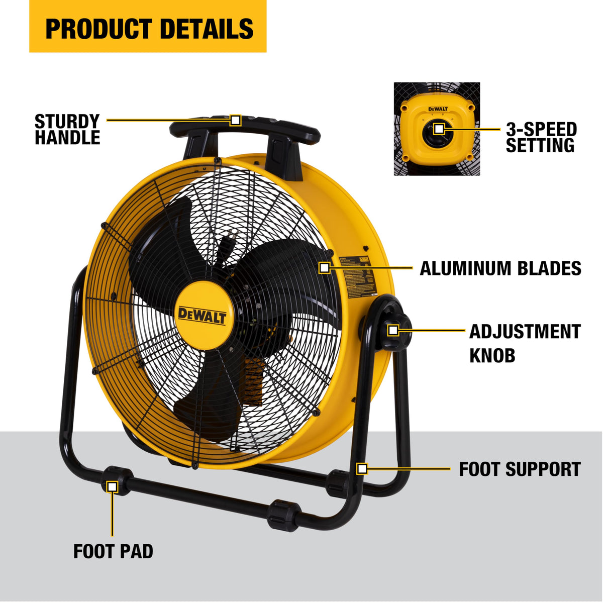 20 Inch Adjustable Tilting Drum Fan H573420
