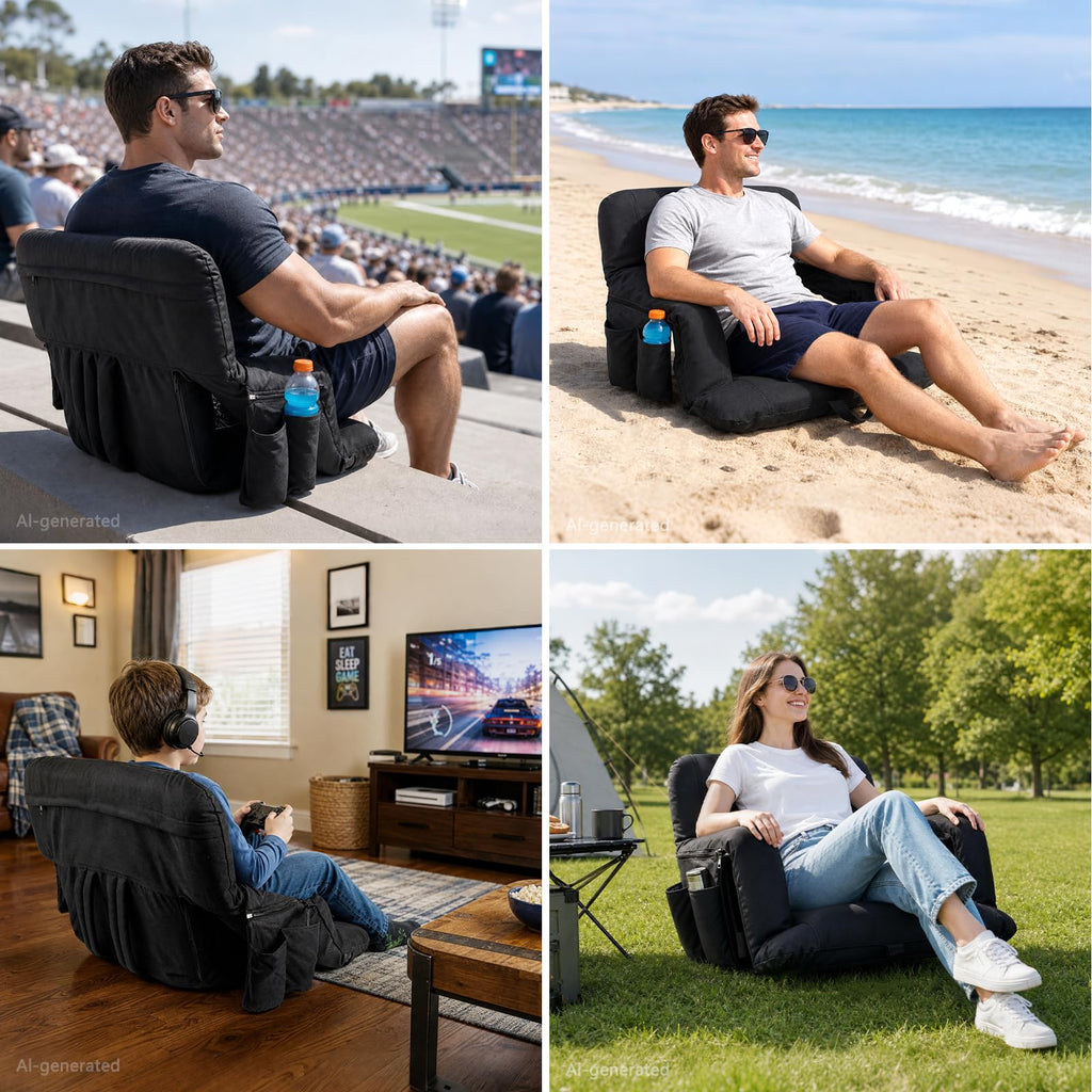 26" Extra Wide Stadium Seats with Back Support U523083