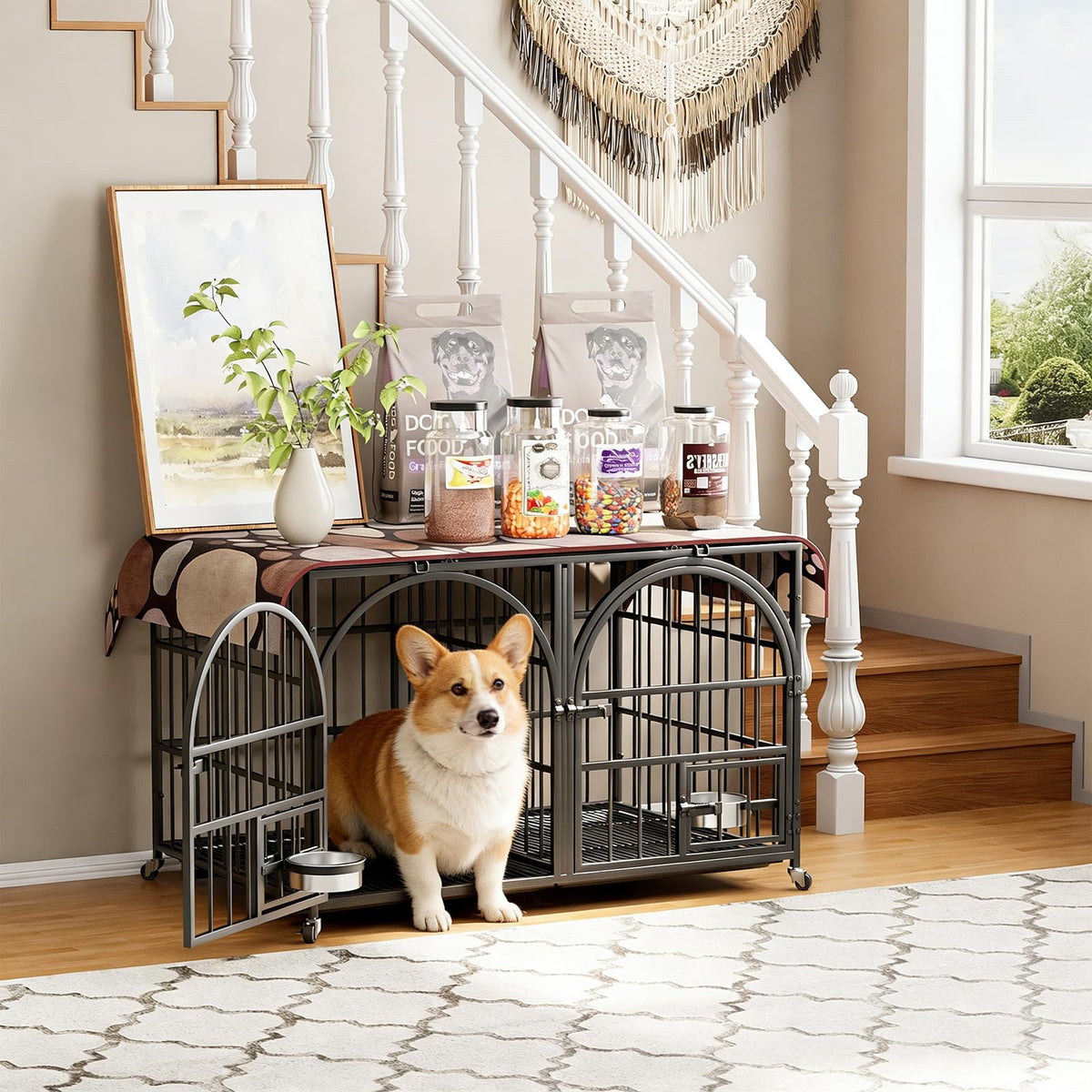 42" Heavy Duty Metal Dog Crate with Divider N76074