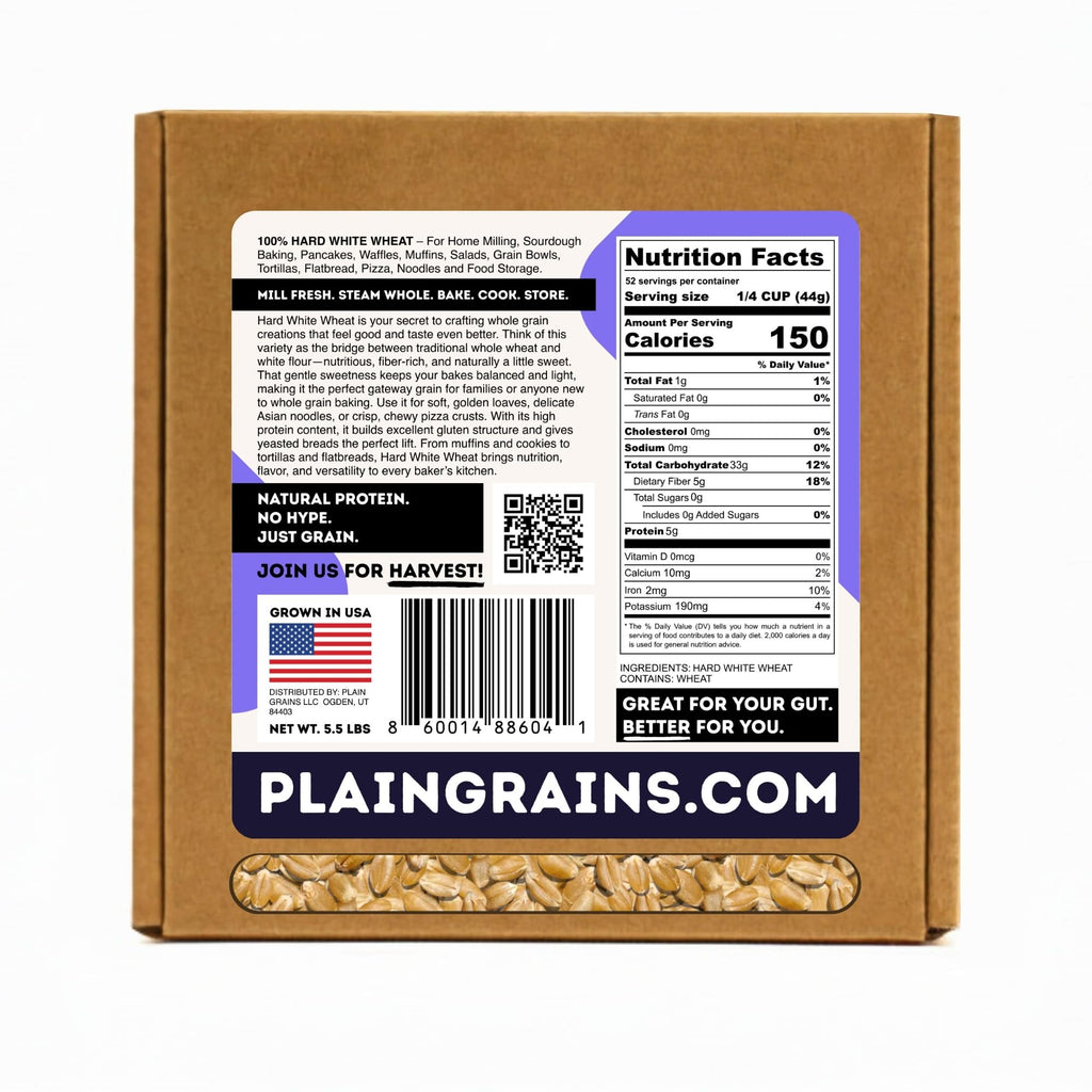 5.5 LB Dry Hard White Wheat Berries Whole Grain R463497