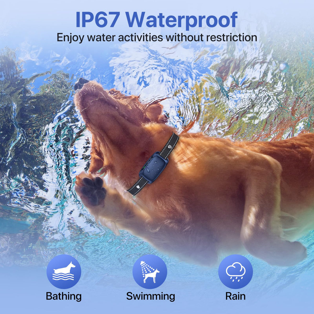 Automatic Waterproof Rechargeable Dog Bark Collar Q452