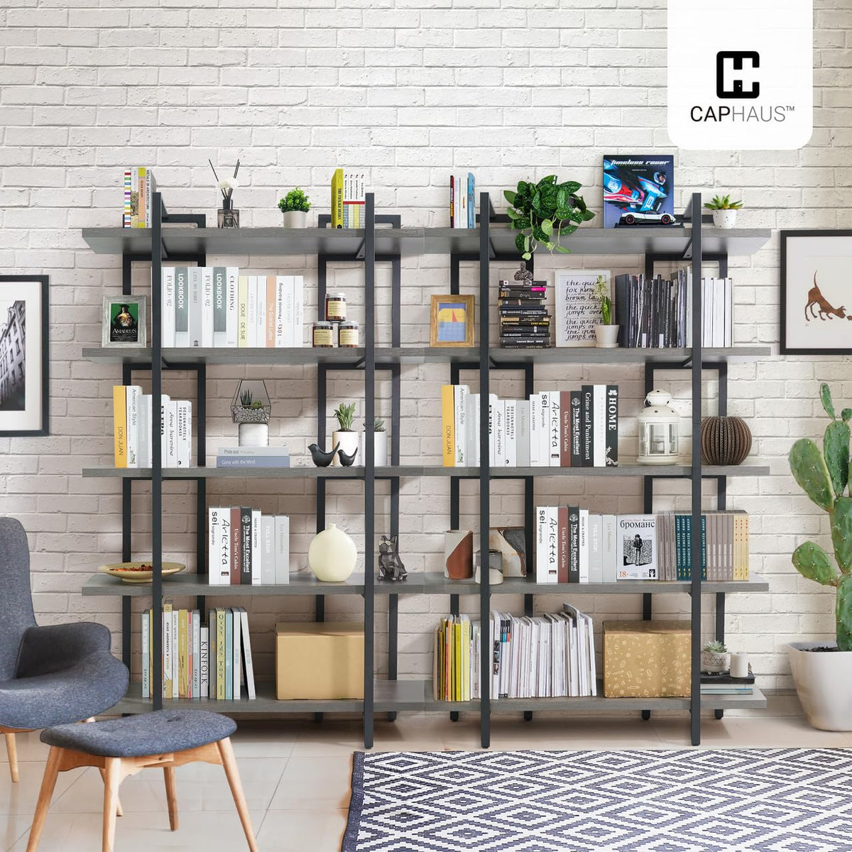 5-Tier Wood and Metal Book Shelf L52213