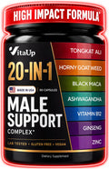 90 Vegan Caps Men Supplements with Tongkat Ali, Black Maca Root, Zinc, Vitamin B12 N441