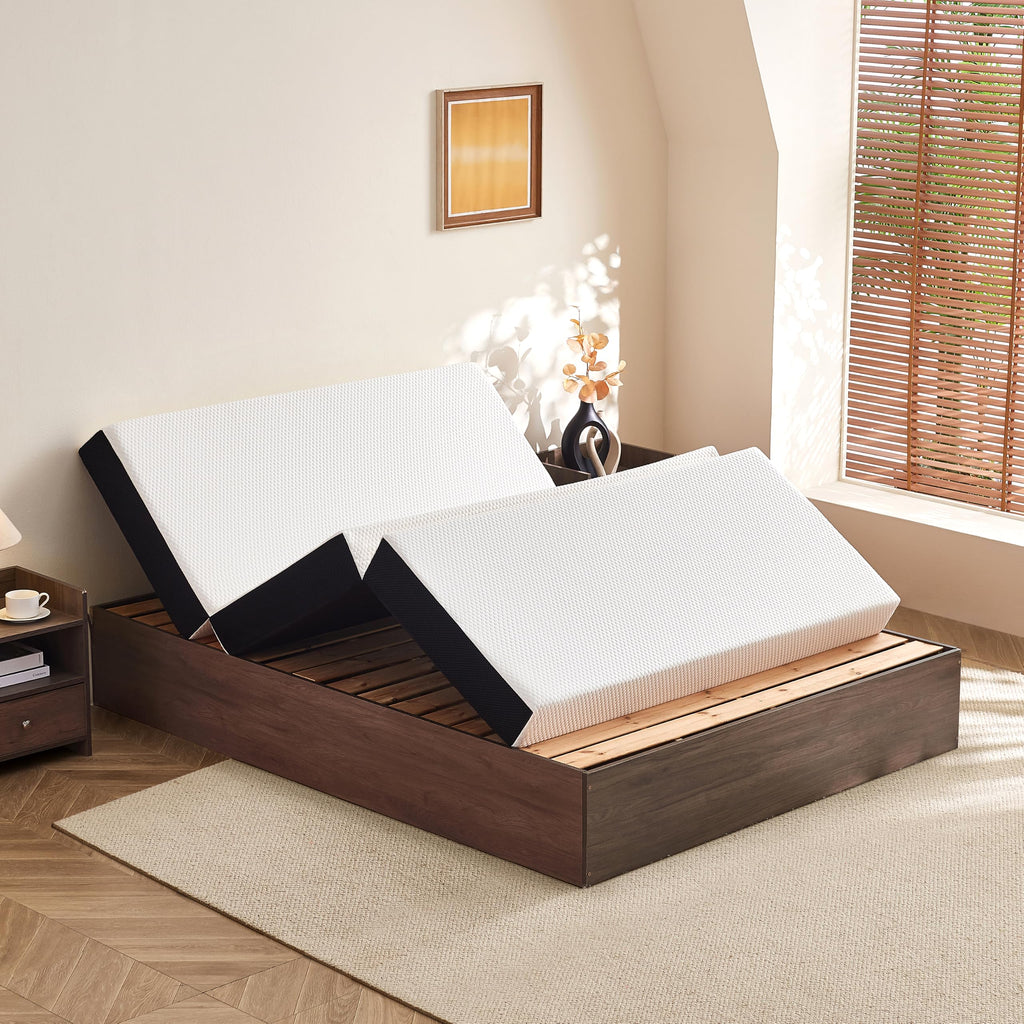 6 Inch Tri Fold Memory Foam Queen Mattress with Washable Cover K70091