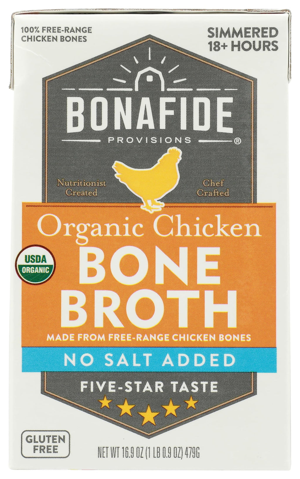 Chicken Bone Broth No Salt Added Organic 16.9 Ounce K2759