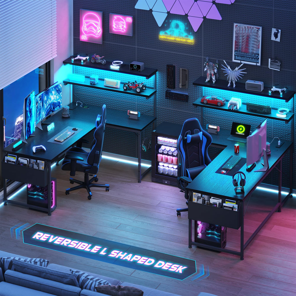 53" L Shaped Gaming Desk Q583262