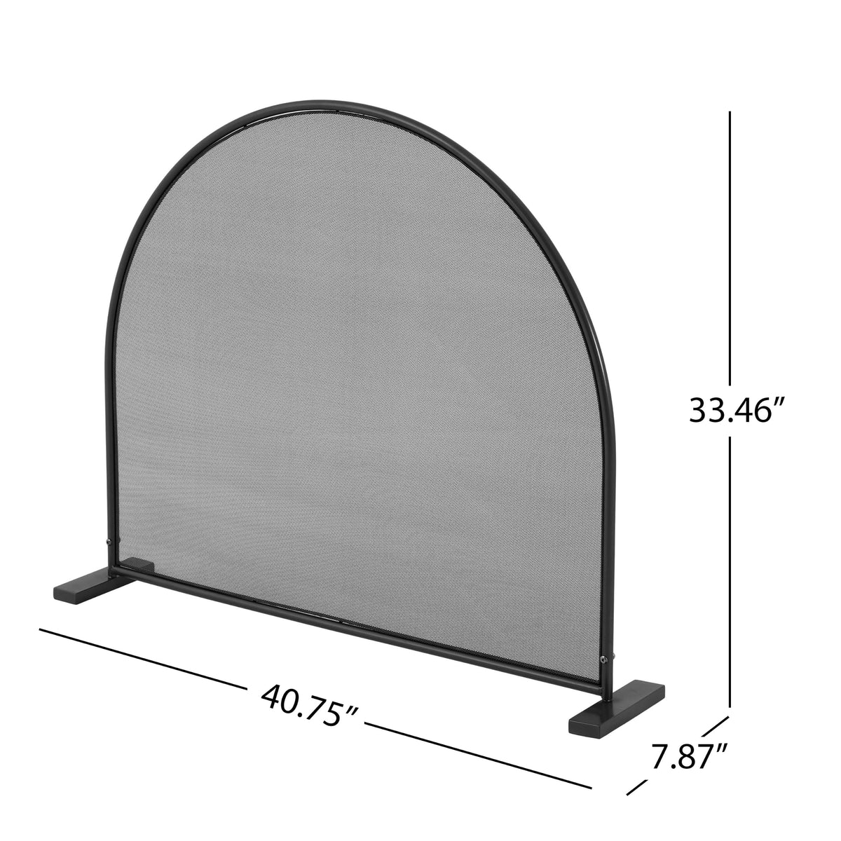 Black Freestanding Fireplace Screen V277118