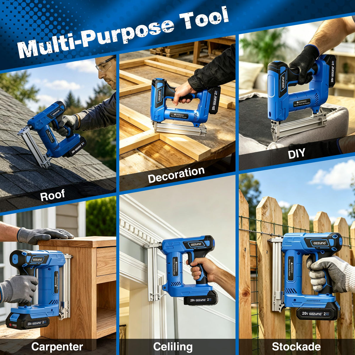 Cordless Brad Nailer Stapler X7291